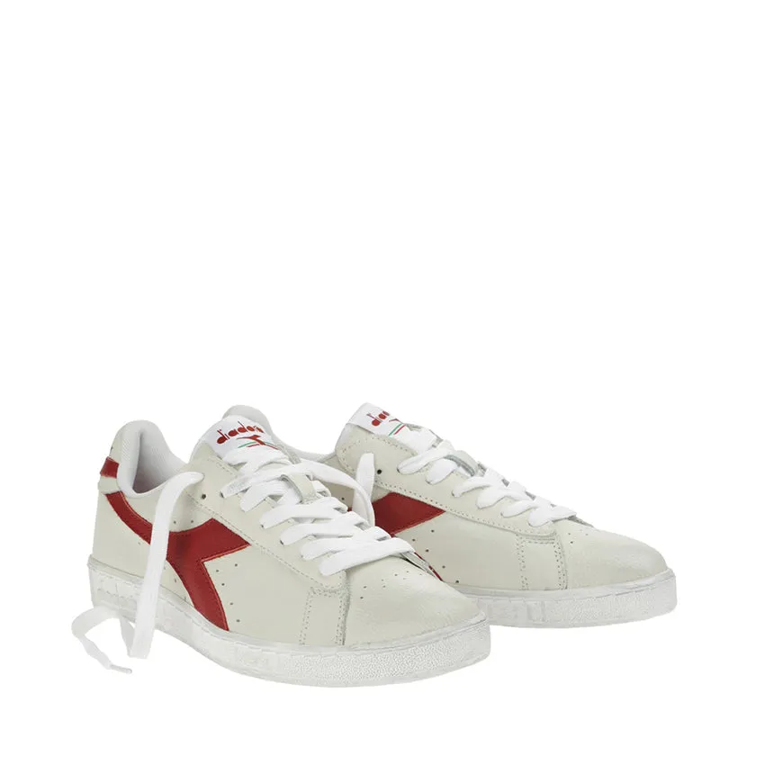 DIADORA SNEAKERS GAME L LOW WAXED BIANCO - ROSSO