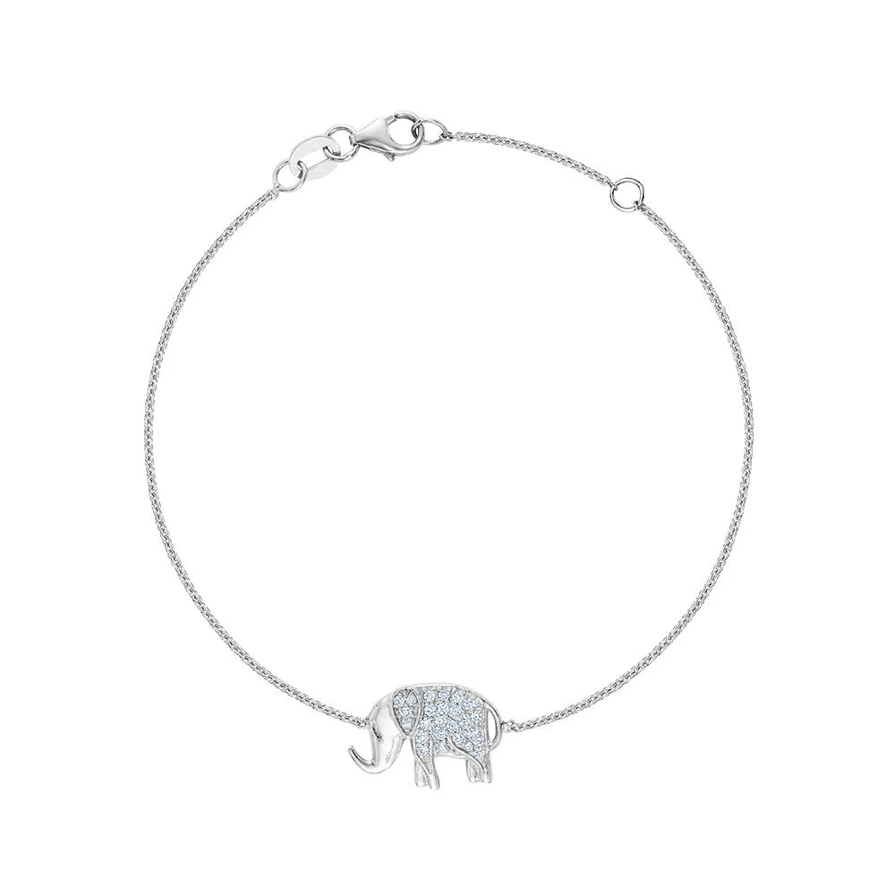 Diamond Elephant Bracelet