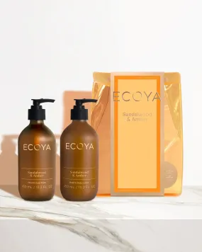 Ecoya Sandalwood & Amber Luxe Body Set