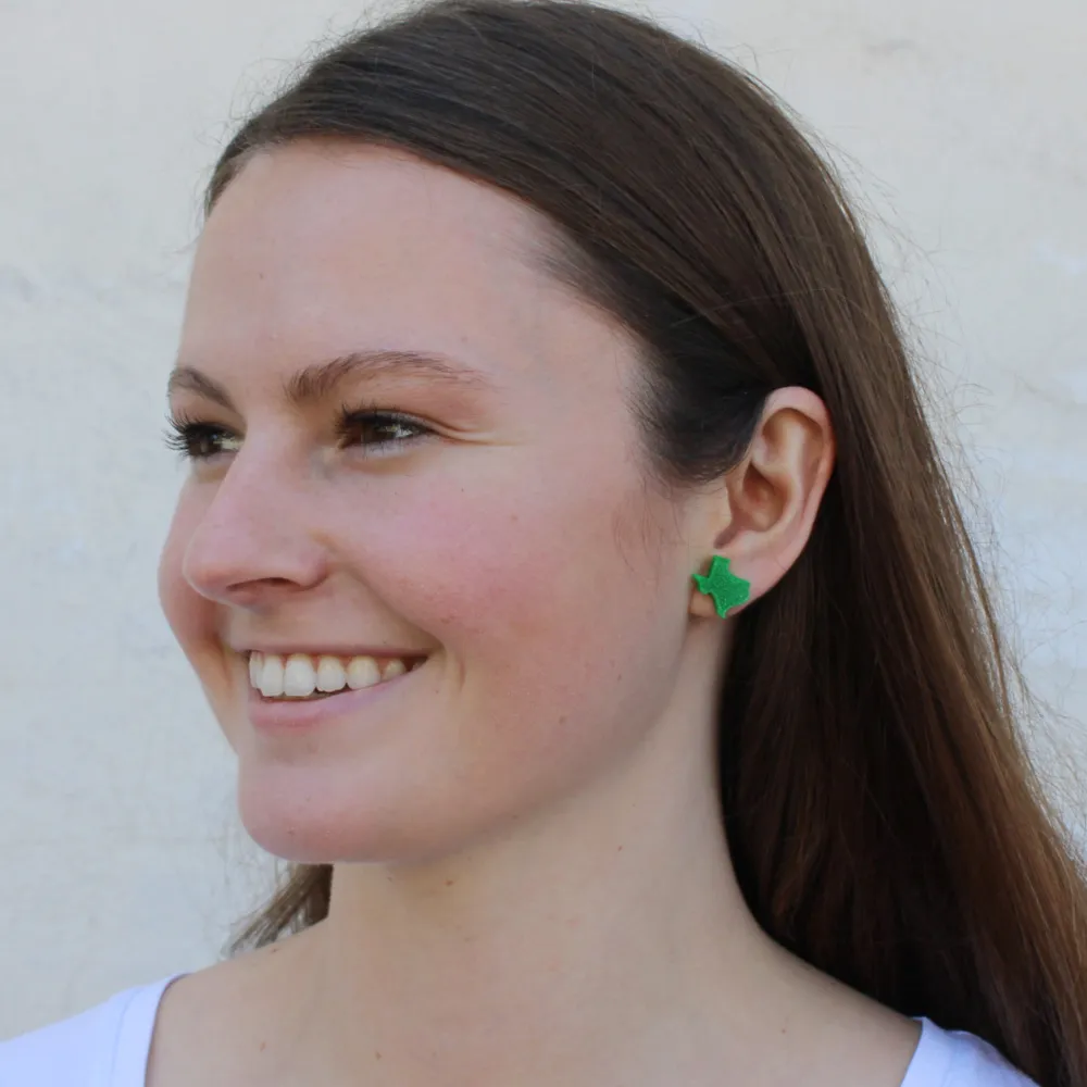 Emerald Green Texas Earrings