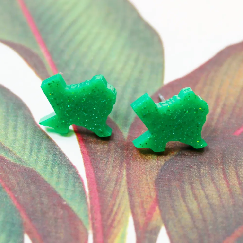 Emerald Green Texas Earrings