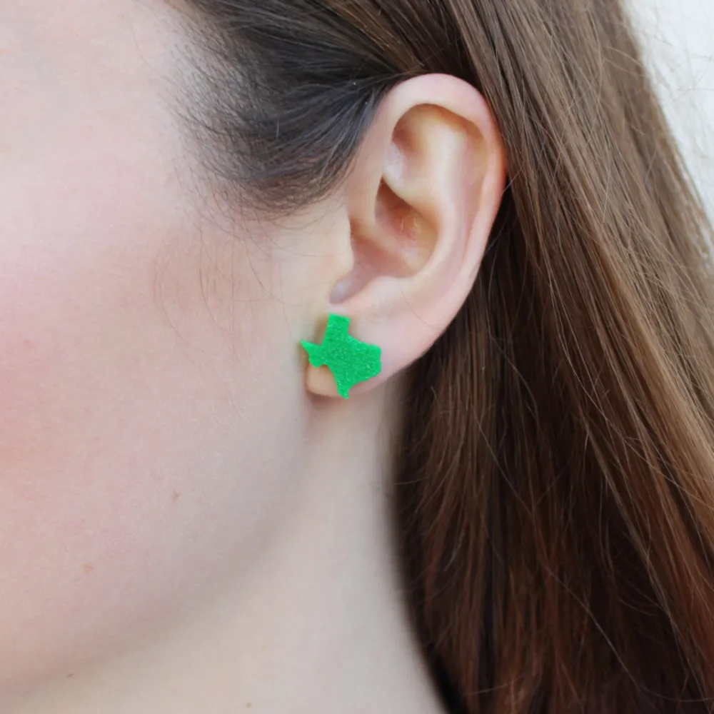 Emerald Green Texas Earrings