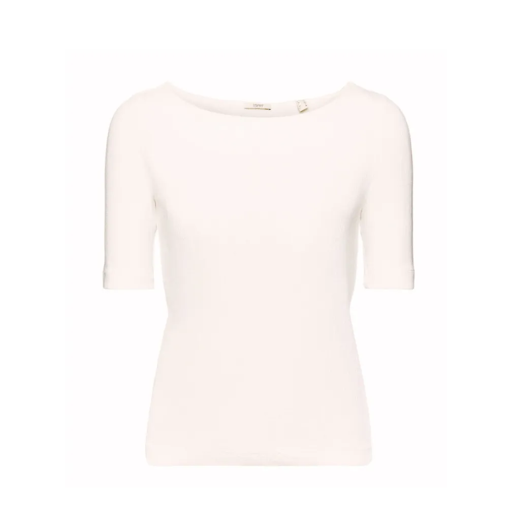 Esprit Ribbed T-Shirt in Soft Pink 993EE1K353