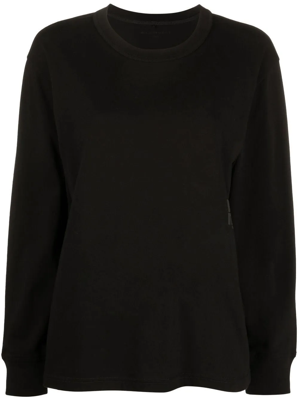 ESSENTIAL JSY L/S TEE W/ PUFF LOGO & BOUND NECK