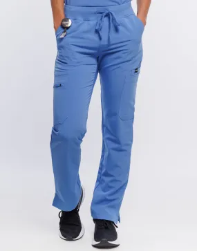 Essential Multi-Pocket Scrub Pants - Ceil Blue