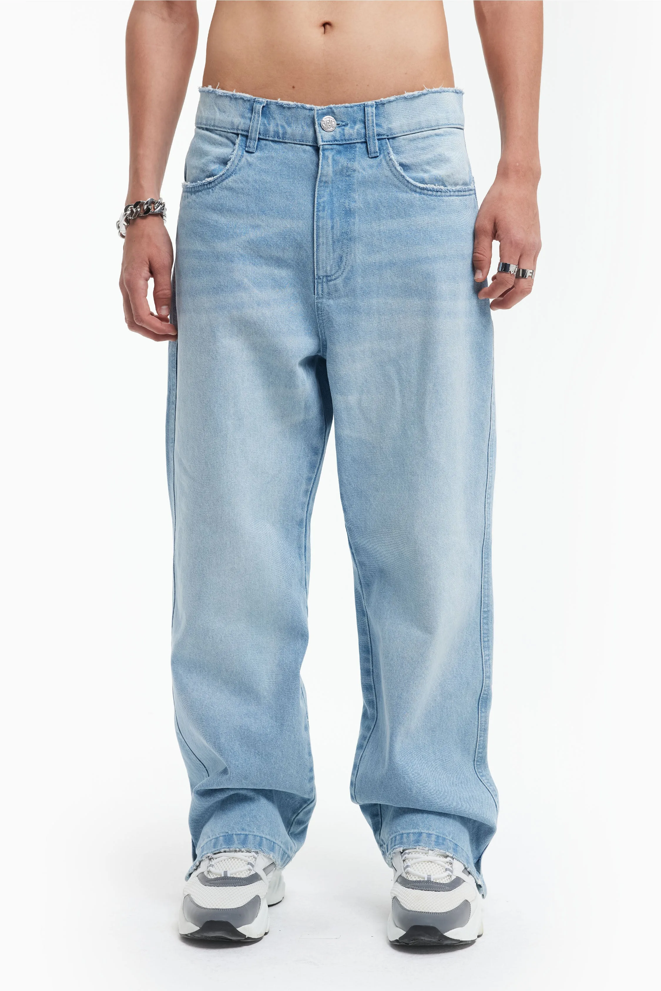 FAVELA FAVELA EMBROIDERY LIGHT BLUE DENIM