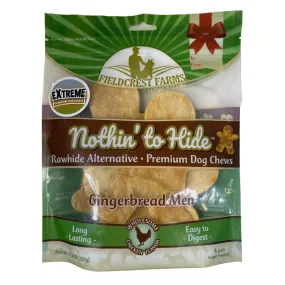 FieldCrest Farms Nothin' to Hide Chicken Holiday Gingerbread Men Dog Treats (4pk)