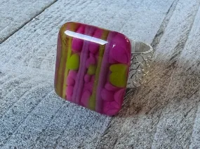 Fused Glass Ring~ Watermelon