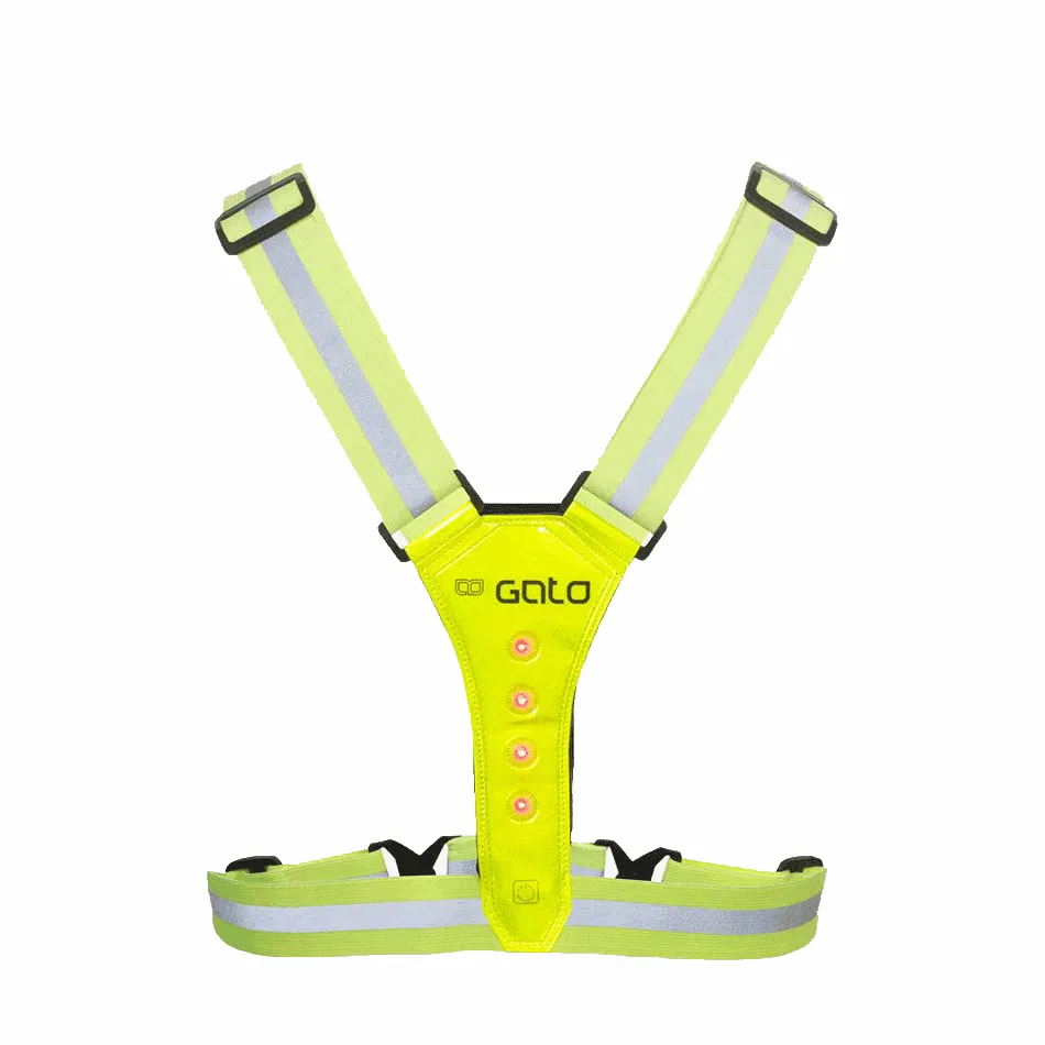 Gato LED Safer Sport Vest Neon Yellow (USB Rechargeable)