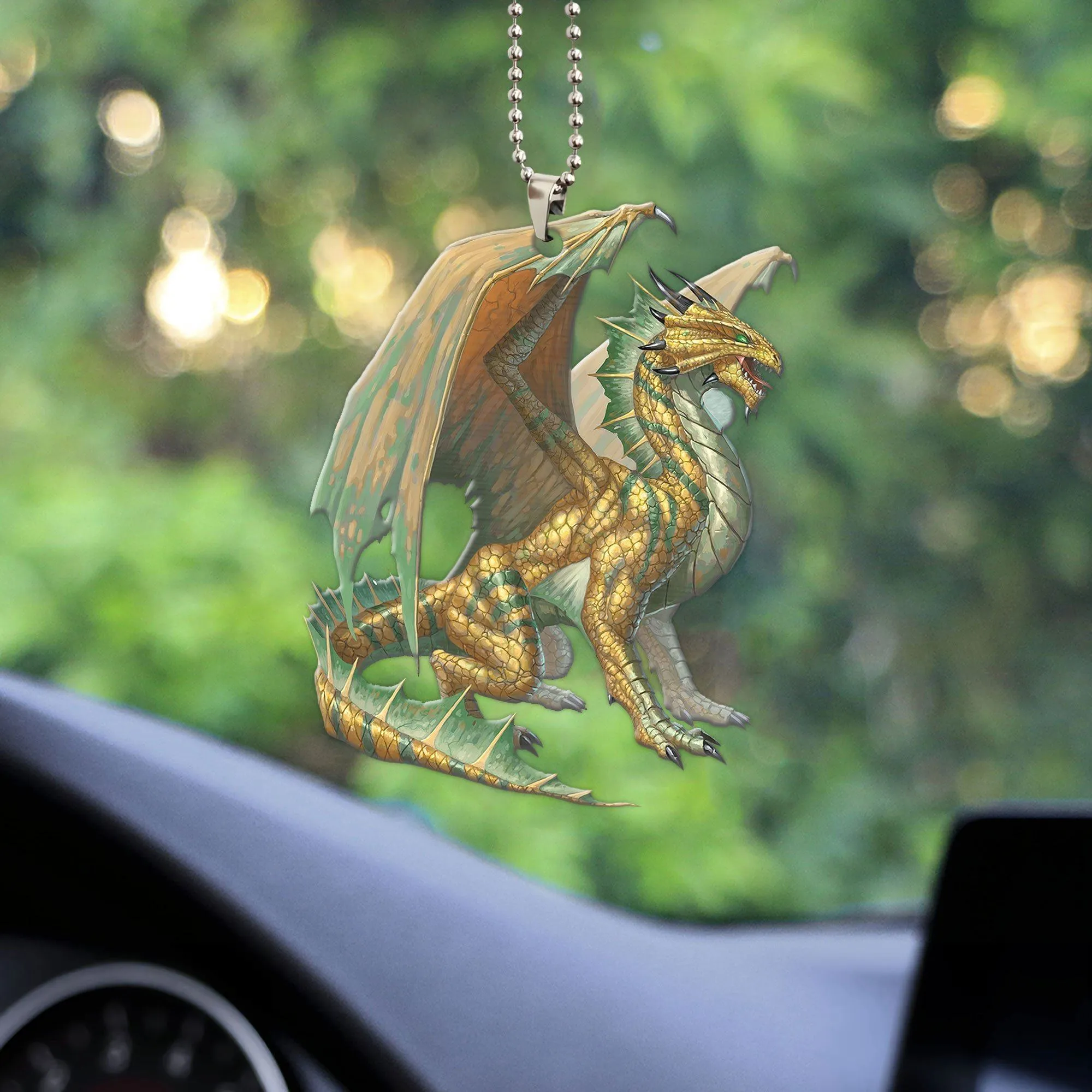 Gearhuman 3D Ancient Bronze Dragon Custom Car Hanging