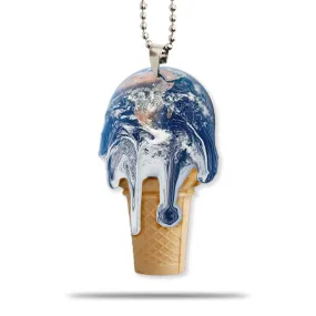 Gearhuman 3D Melting Earth Ice Cream Car Hanging