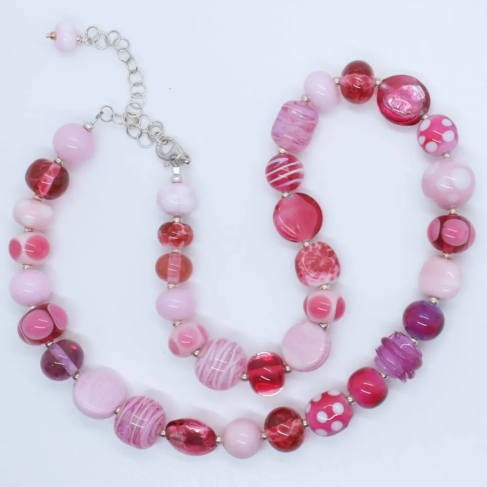 girly pink necklace