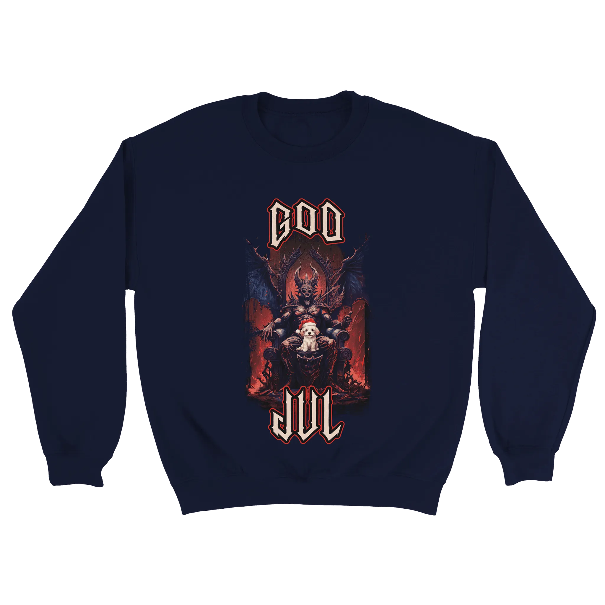 God Jul häftig hundvalp - Sweatshirt