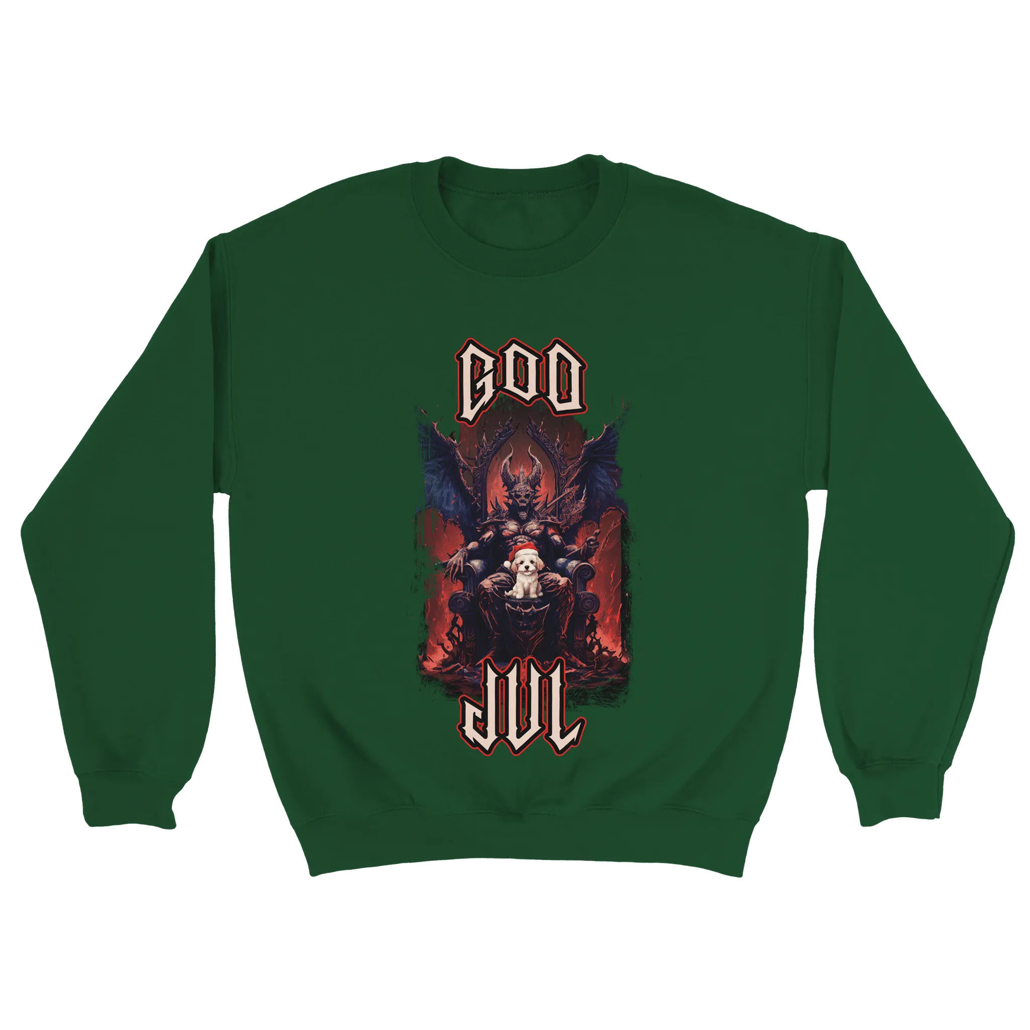 God Jul häftig hundvalp - Sweatshirt