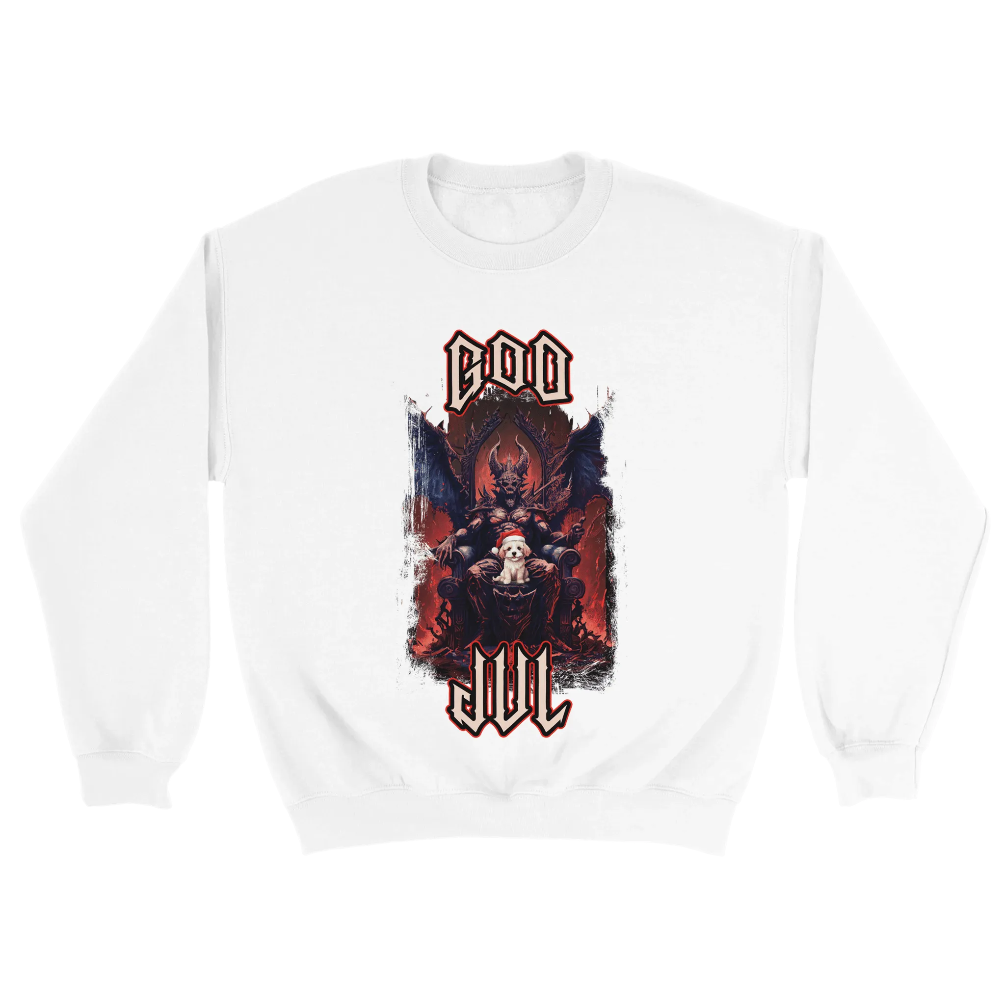 God Jul häftig hundvalp - Sweatshirt