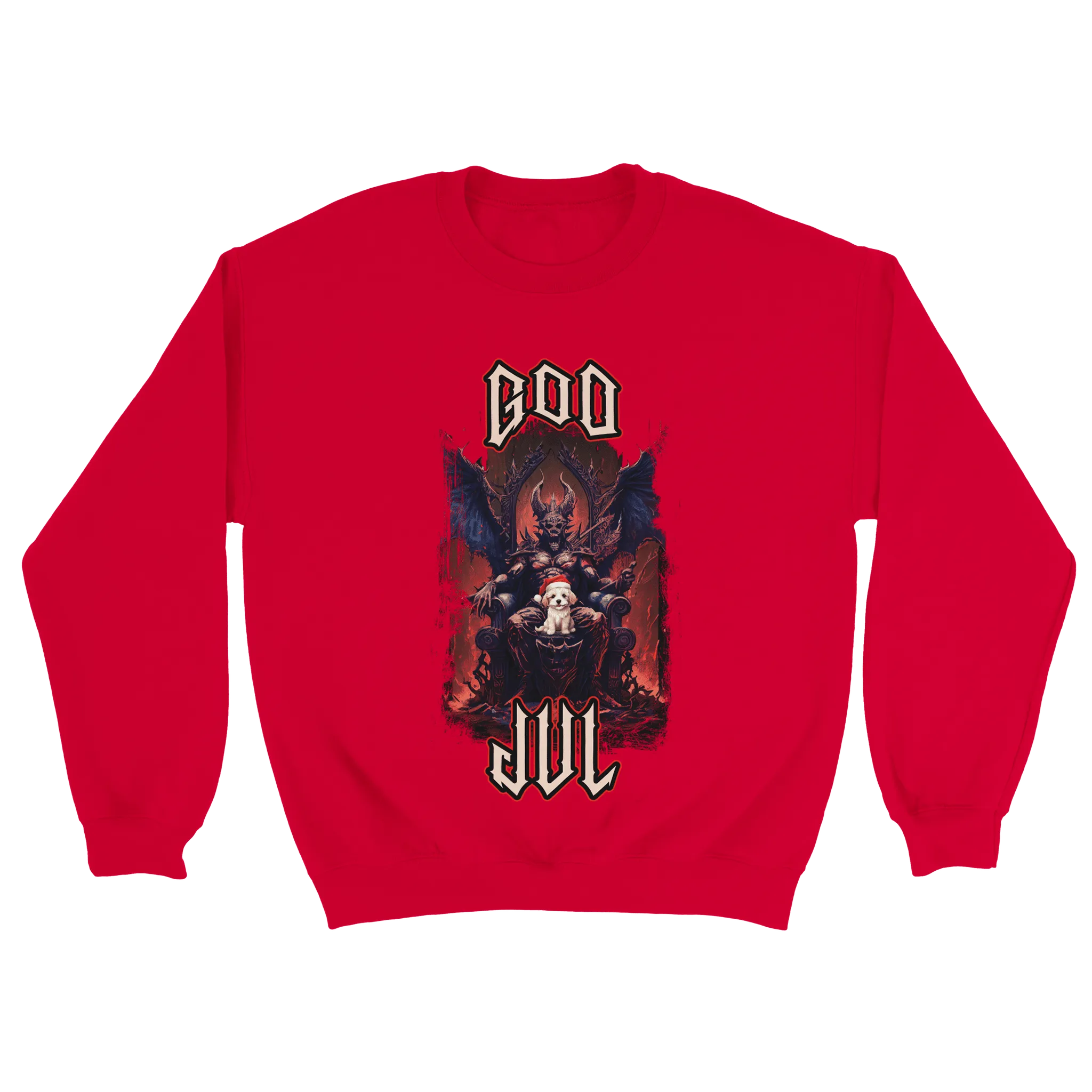 God Jul häftig hundvalp - Sweatshirt