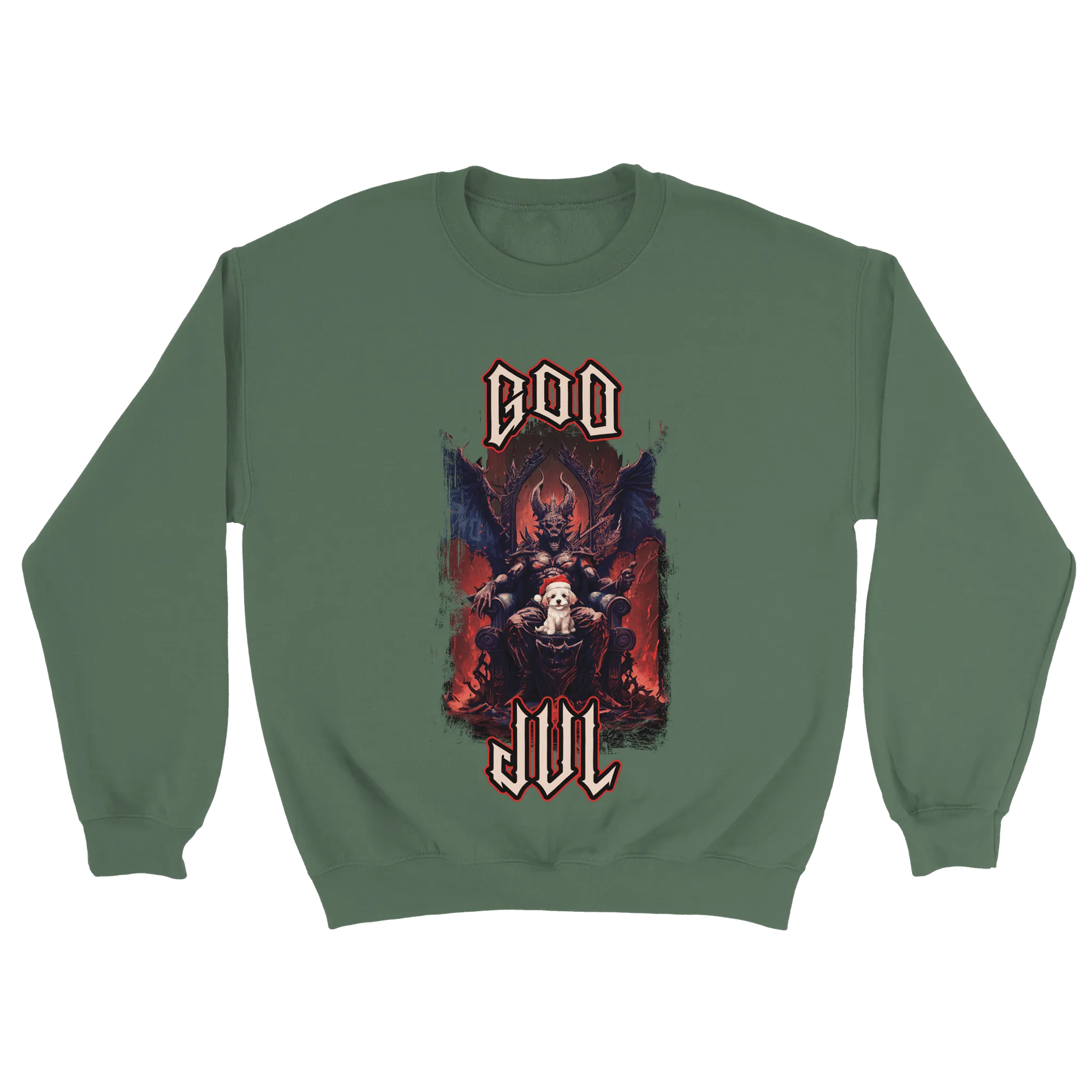 God Jul häftig hundvalp - Sweatshirt