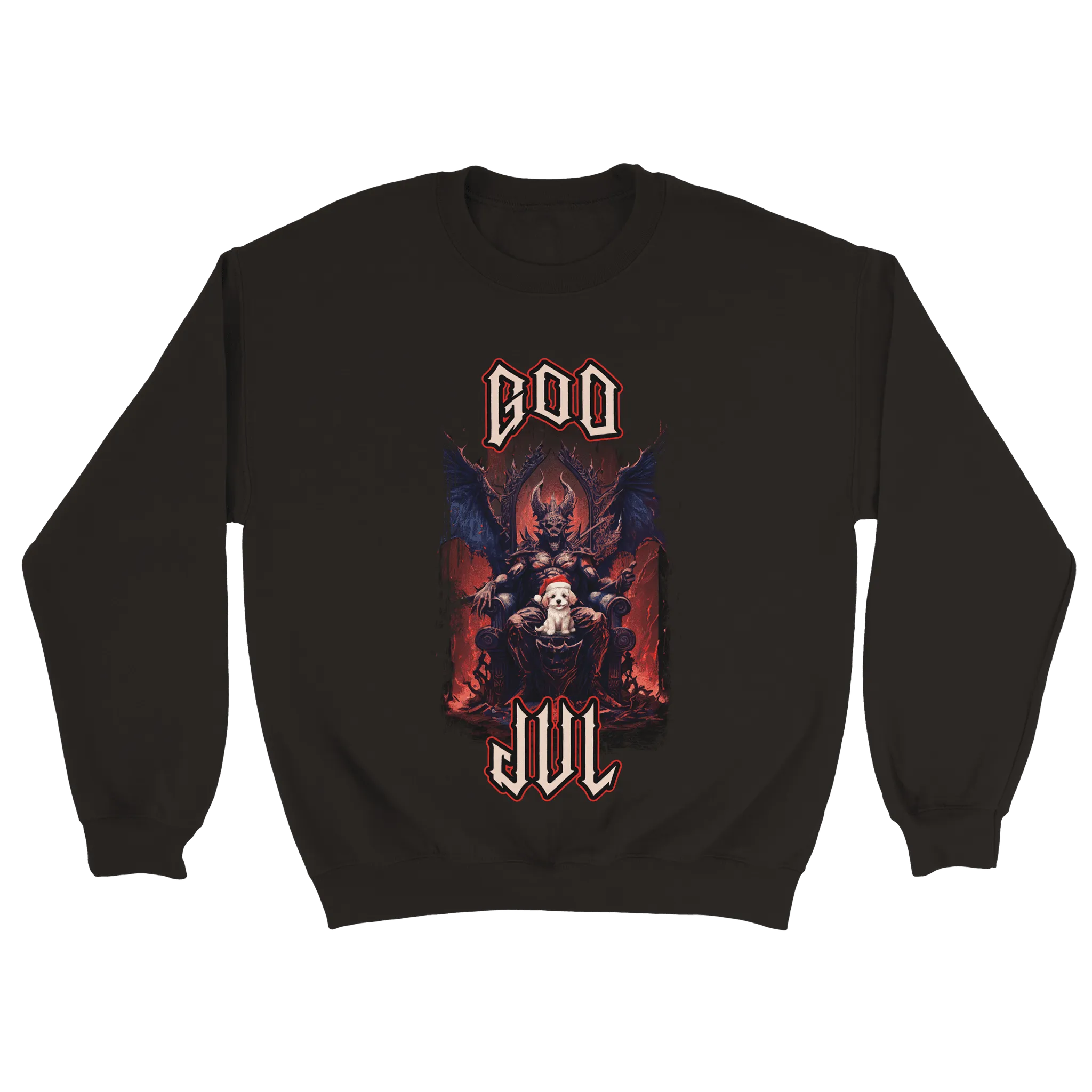 God Jul häftig hundvalp - Sweatshirt