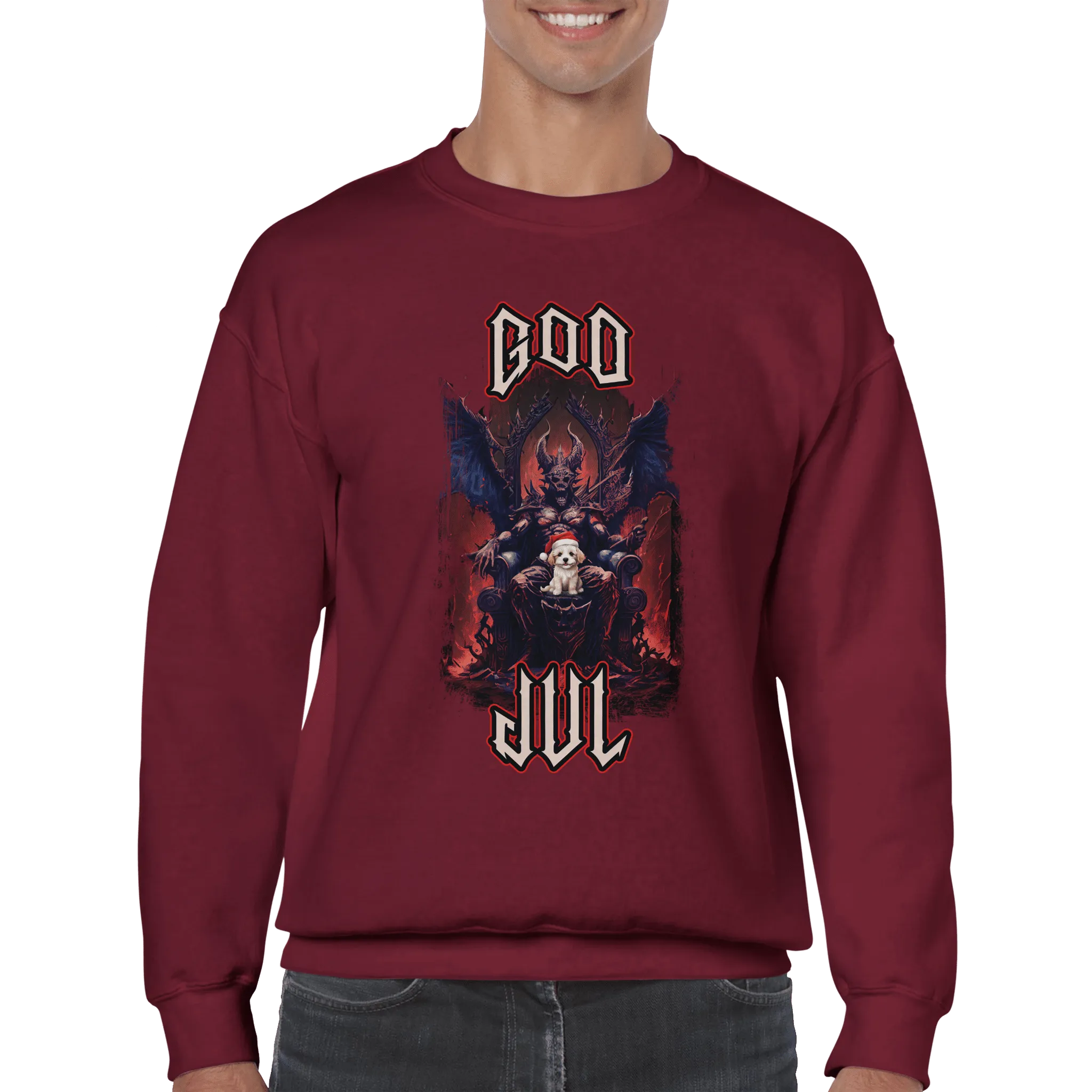 God Jul häftig hundvalp - Sweatshirt