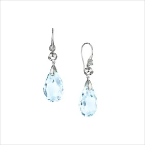 Icona Blue Topaz Drop Earrings in Sterling Silver