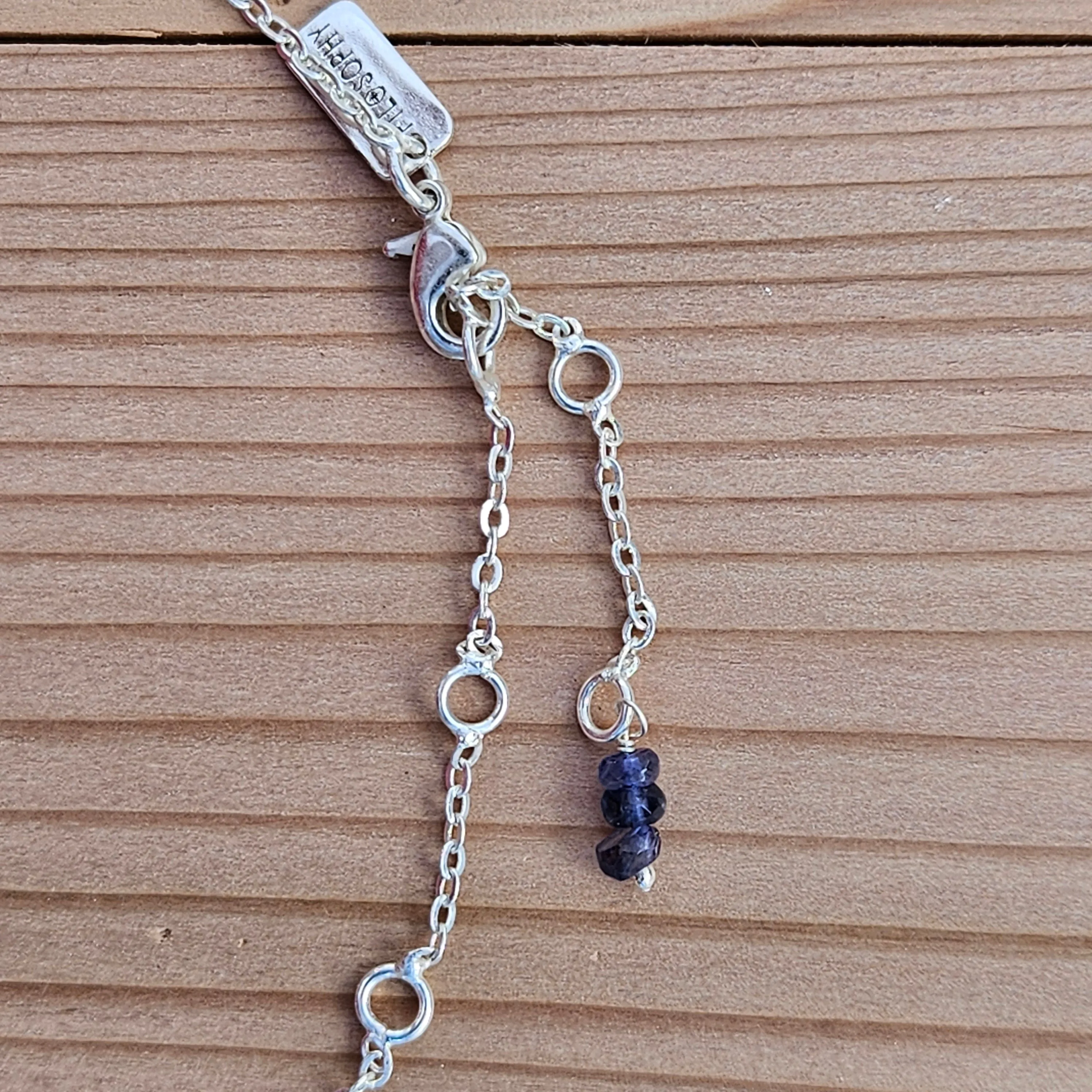 Iolite Natural Nomad Necklace on Silver