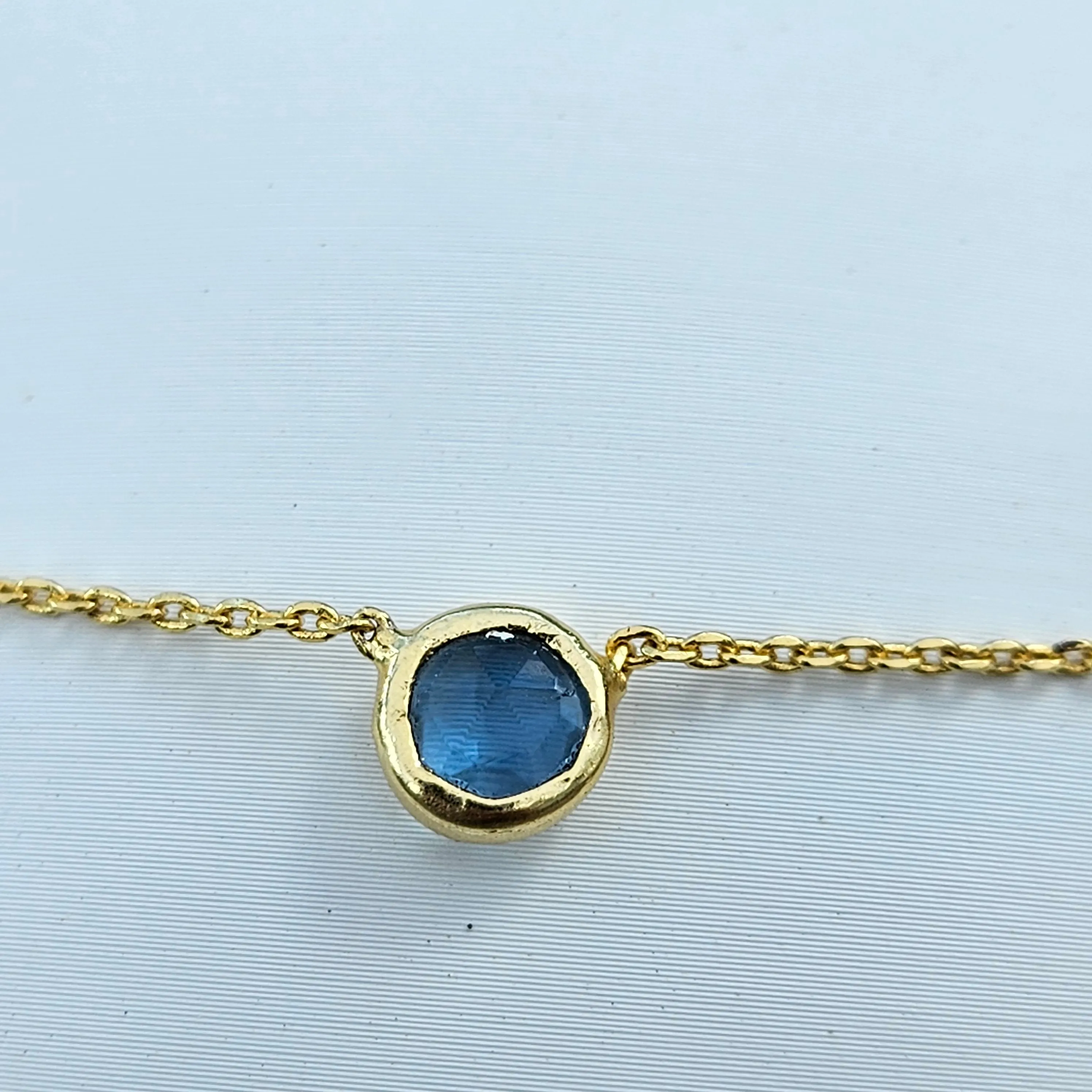 Iolite Spirit Stone Necklace - Gold