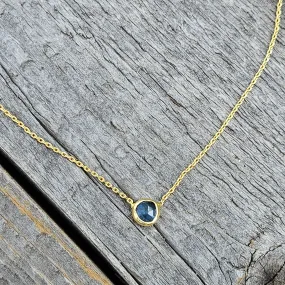 Iolite Spirit Stone Necklace - Gold