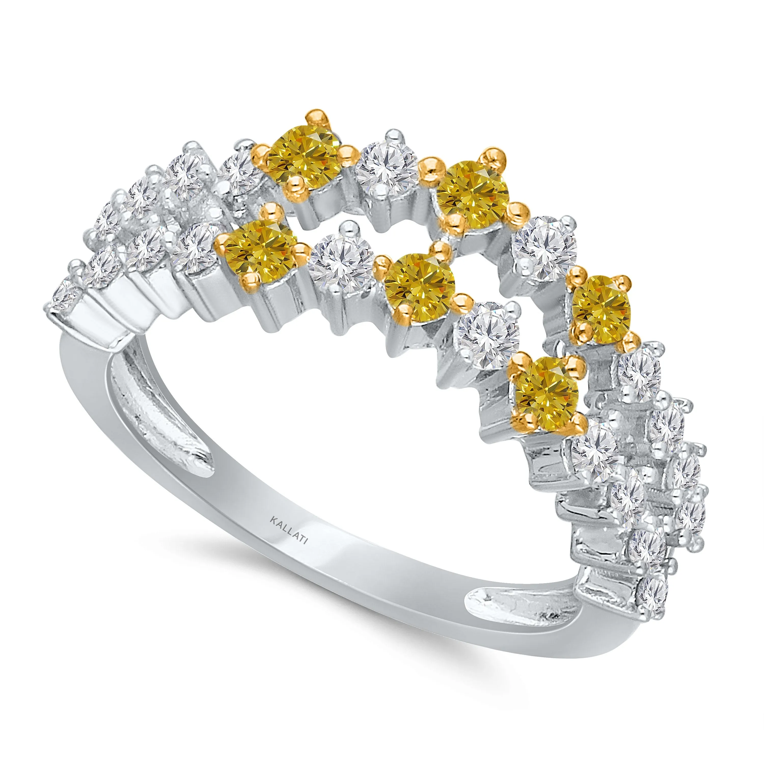 Kallati Eternal Diamond Ring in 14K Two-Tone Gold