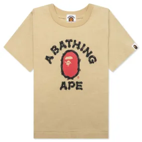 Kid's Brush College Tee - Beige