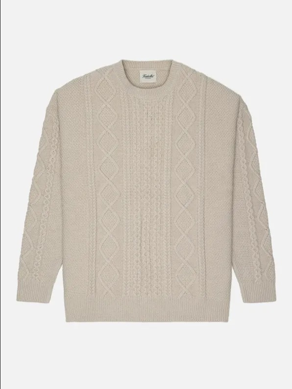 KUWALLA Unisex Cable Knit Sweater