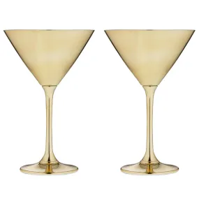 Ladelle Aurora Martini Glass Gold Set of Two