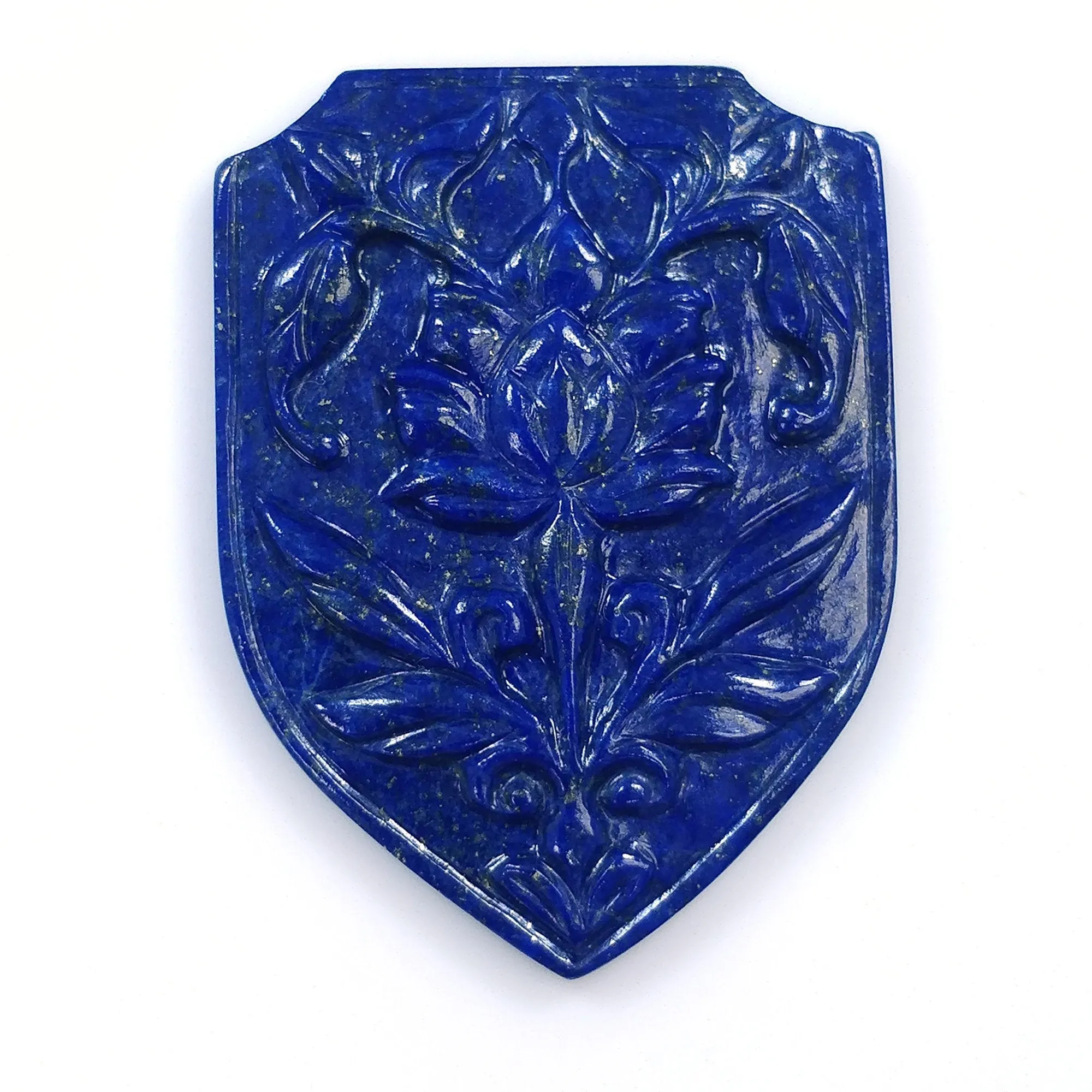 LAPIS LAZULI Gemstone Carving : 38.60cts Natural Untreated Unheated Lapis Gemstone Hand Carved Uneven Shape 38*29mm 1pc For Pendant