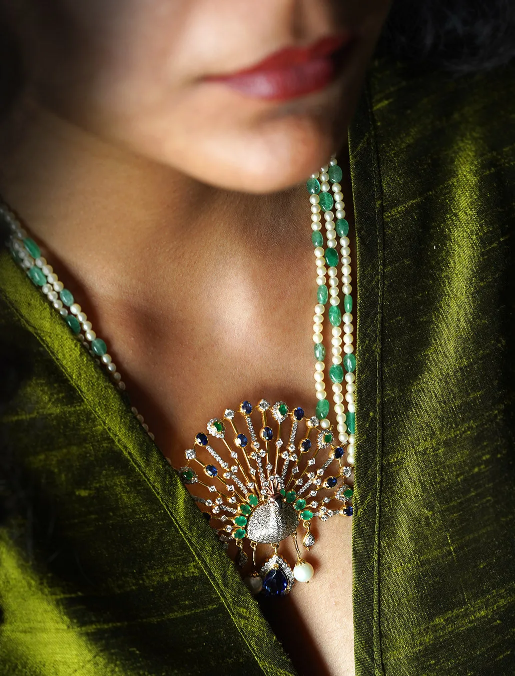 Leela Peacock Necklace