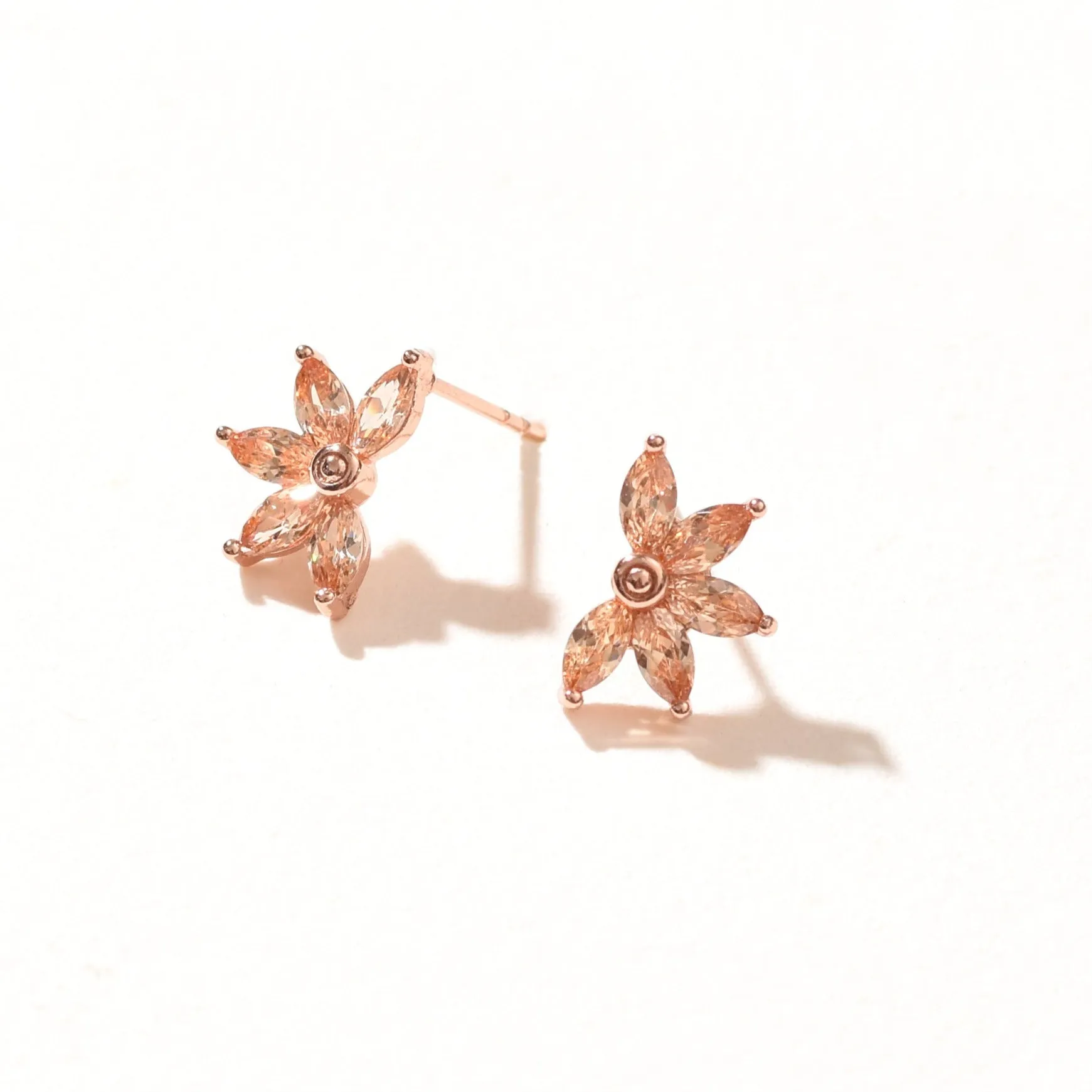 Lily Stud | Dusty Rose Gold