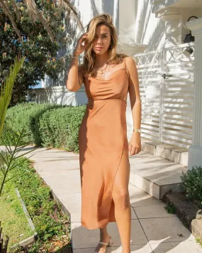 Lux Midi Dress - Bronze