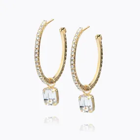 Lydia Loop Earrings / Crystal