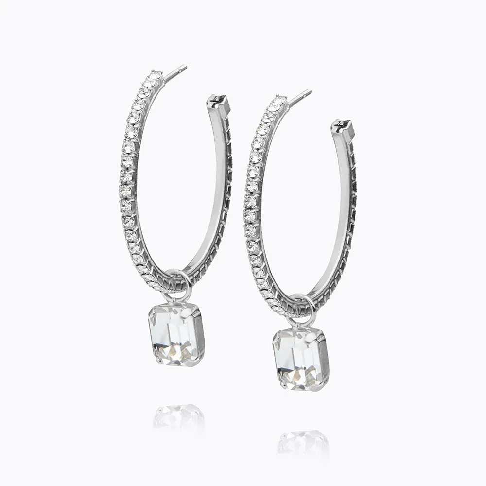 Lydia Loop Earrings / Crystal