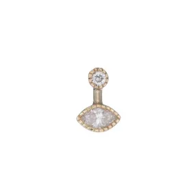 Marquise Diamond Drop Stud