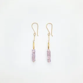 NEW! Pink Amethyst and Gold Vermeil Bead Earring by Debbie Fisher