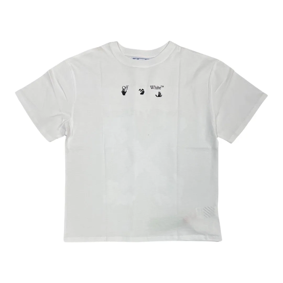 Off White Wave Arrow Oversized White Tee