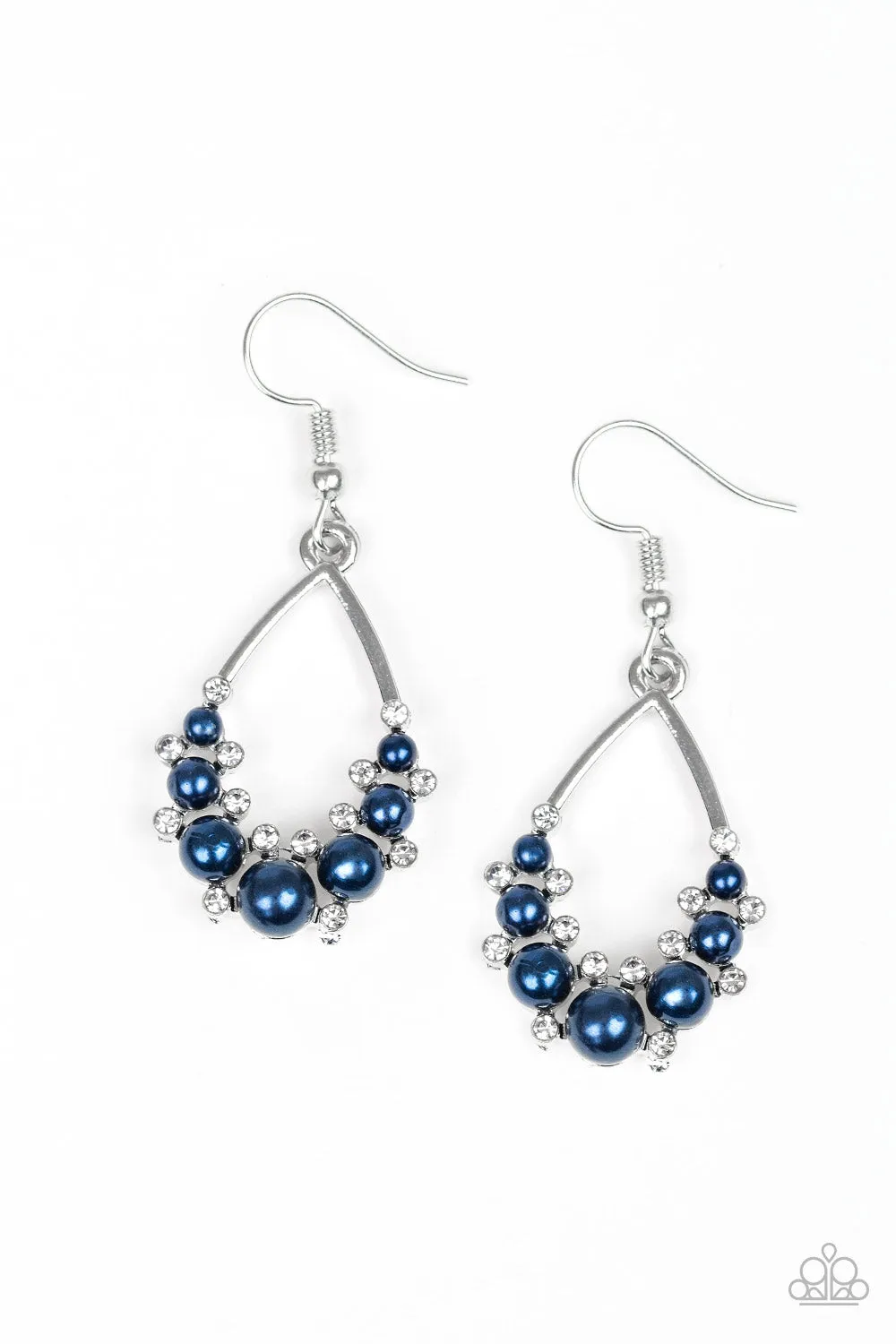 Paparazzi Fancy First - Blue Pearl Earring