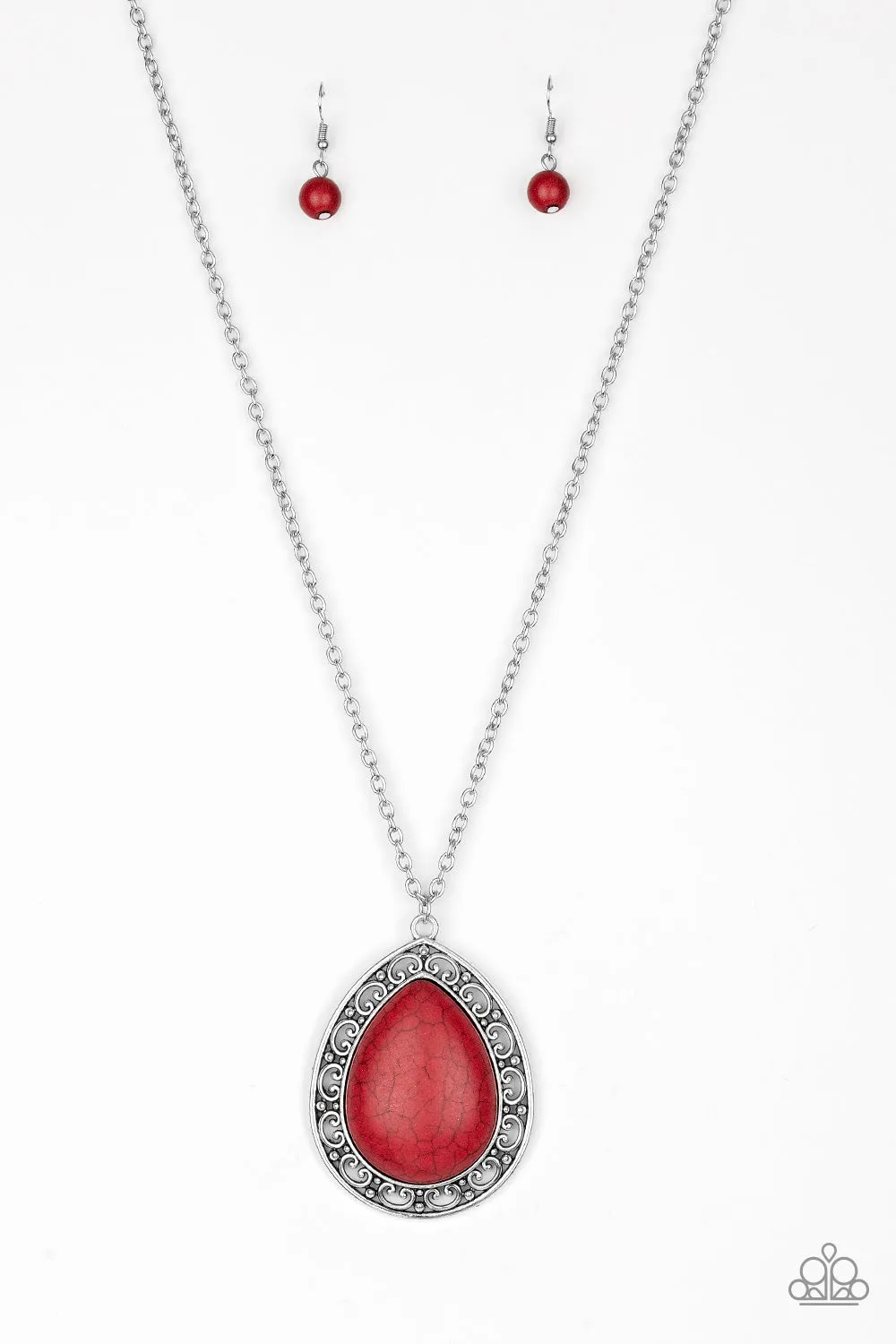 Paparazzi Necklace Full Frontier - Red Necklace