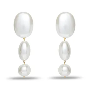 PEARL LINEAR BUBBLE EARRINGS