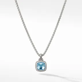 Pendant with Blue Topaz and Diamonds