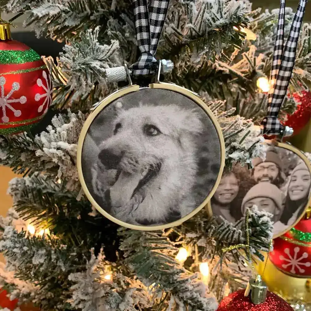 Personalized Photo Ornaments with Your Photos in a Gift Box Set of 3