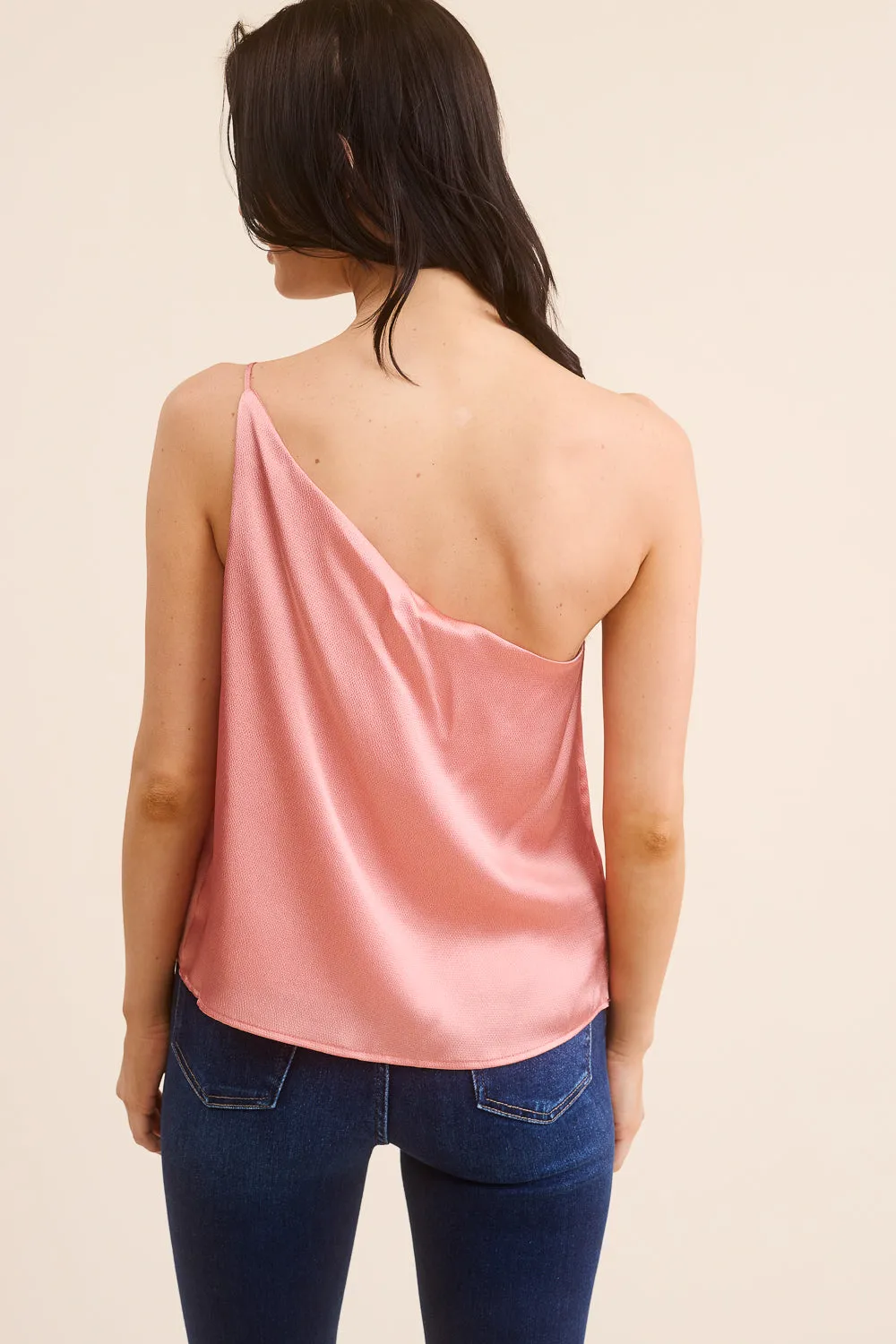 Pink One-Shoulder Top