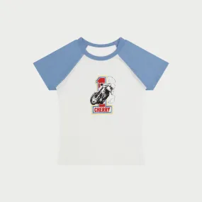 Raglan Baby Tee (Dusty Blue)