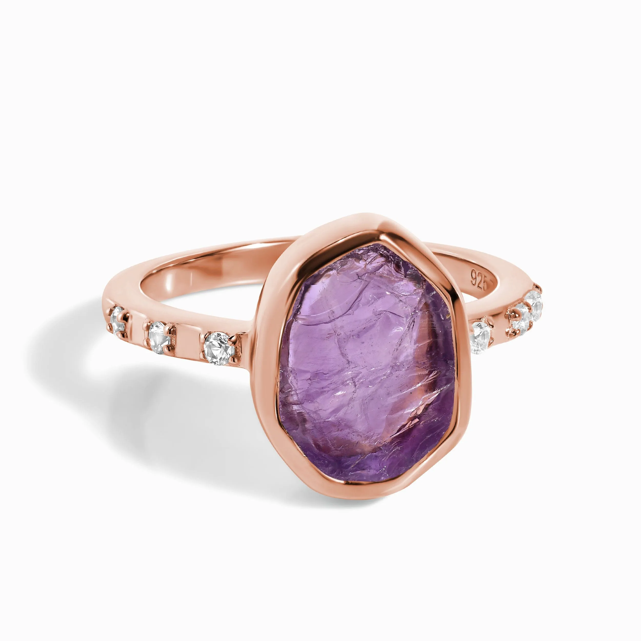 Raw Crystal Ring - Hypnotic Amethyst