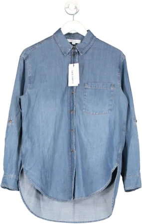 REISS Blue Carter Denim Shirt UK 8