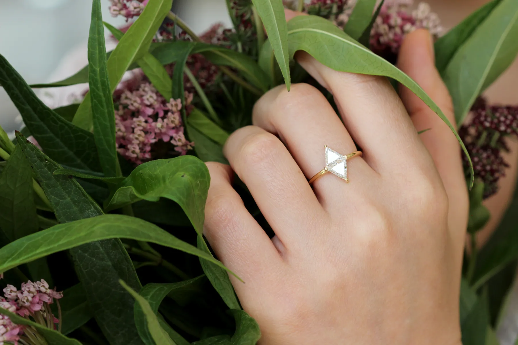 Rhombus Engagement Ring - One Carat Engagement Ring